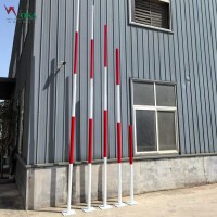 機(jī)場帶風(fēng)向袋易折桿避雷針 9米助航燈光易折易碎桿 飛行區(qū)易碎桿