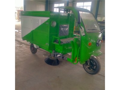 山東純電動小型吸落葉清理車電動三輪吸樹葉收集車廠家報價價格多少錢圖1
