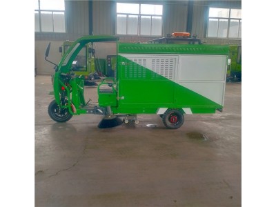 山東純電動小型吸落葉清理車電動三輪吸樹葉收集車廠家報價價格多少錢圖3